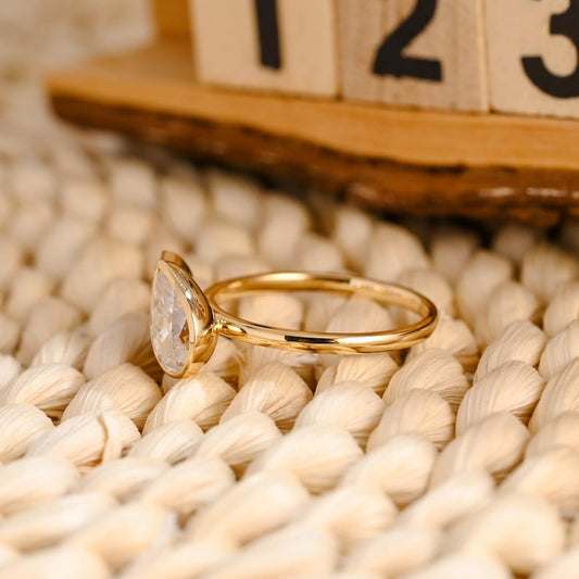 Marquise Cut Cluster Styled Lab Grown Diamond Engagement Ring