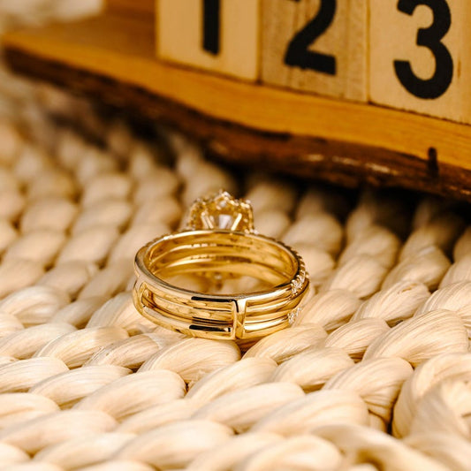 Marquise Cut Cluster Styled Lab Grown Diamond Bridal Ring Set