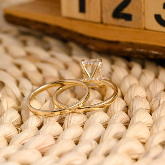 Marquise Cut Cluster Styled Lab Grown Diamond Bridal Ring Set