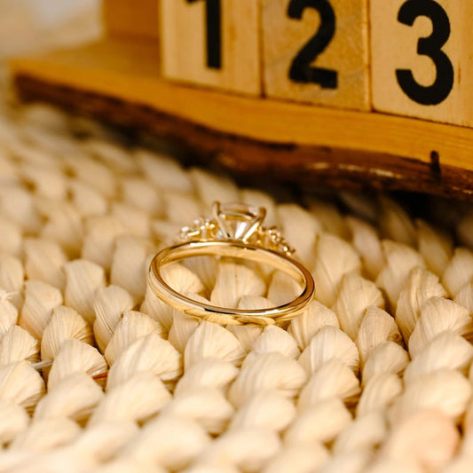 Marquise Cut Cluster Styled Lab Grown Diamond Engagement Ring