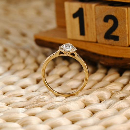 Marquise Cut Cluster Styled Lab Grown Diamond Engagement Ring