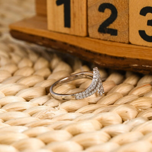 Marquise Cut Cluster Styled Lab Grown Wedding Band