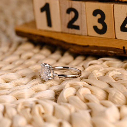 Marquise Cut Cluster Styled Lab Grown Diamond Engagement Ring