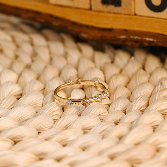 Marquise Cut Cluster Styled Lab Grown Wedding Band