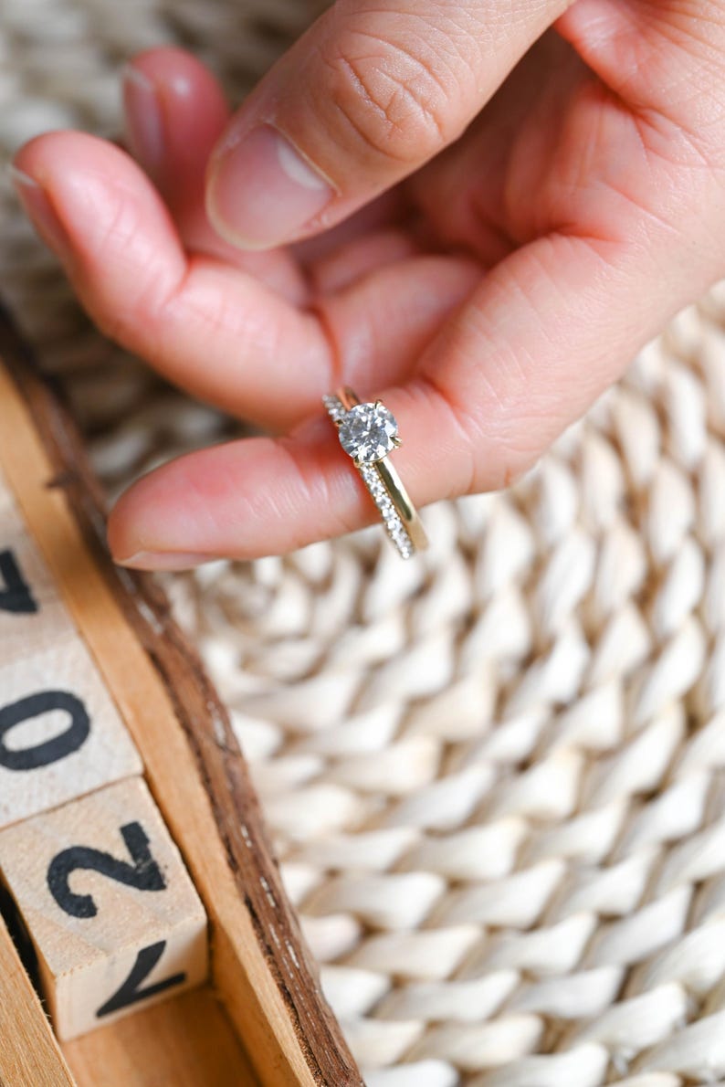 Marquise Cut Cluster Styled Lab Grown Diamond Bridal Ring Set