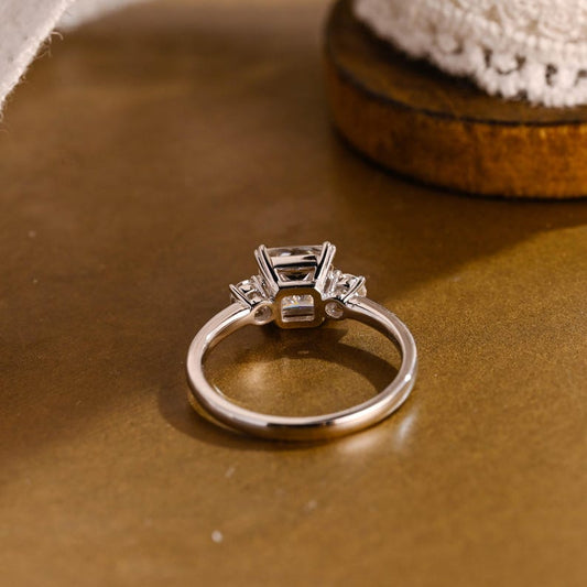 Marquise Cut Cluster Styled Lab Grown Diamond Engagement Ring