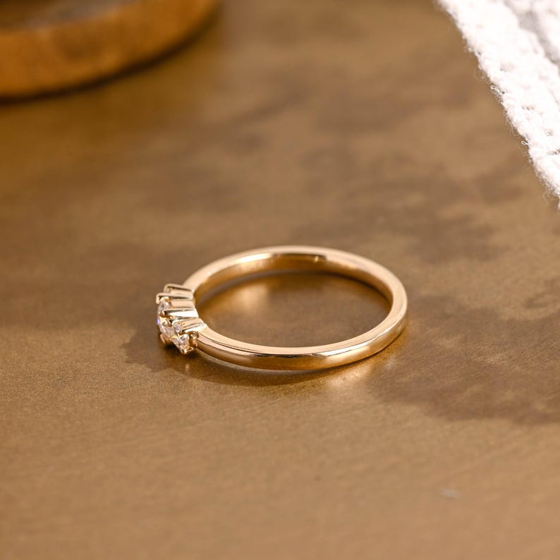 Marquise Cut Cluster Styled Lab Grown Wedding Band