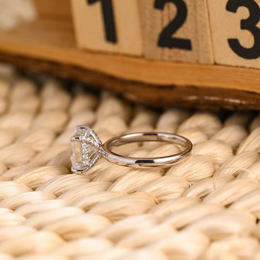 Marquise Cut Cluster Styled Lab Grown Diamond Engagement Ring