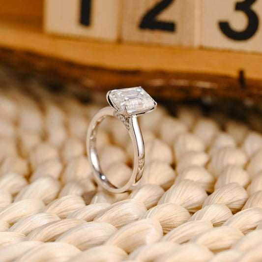 Marquise Cut Cluster Styled Lab Grown Diamond Engagement Ring