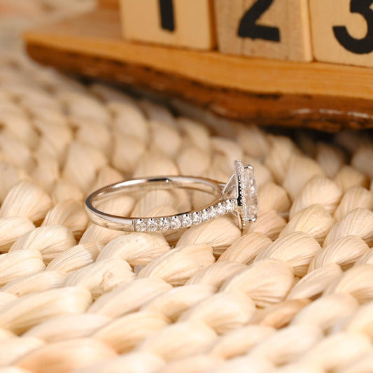 Marquise Cut Cluster Styled Lab Grown Diamond Engagement Ring