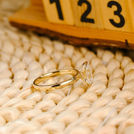 Marquise Cut Cluster Styled Lab Grown Diamond Engagement Ring