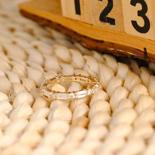 Marquise Cut Cluster Styled Lab Grown Wedding Band