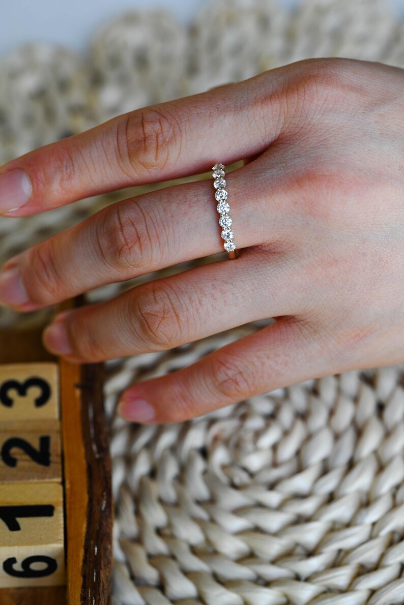 Marquise Cut Cluster Styled Lab Grown Wedding Band