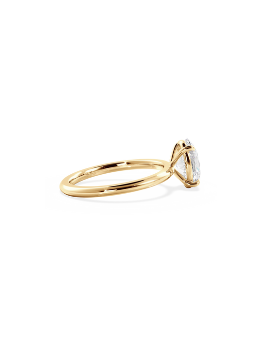 2 CT Round Three Stones Lab Grown Diamond Engagement Ring