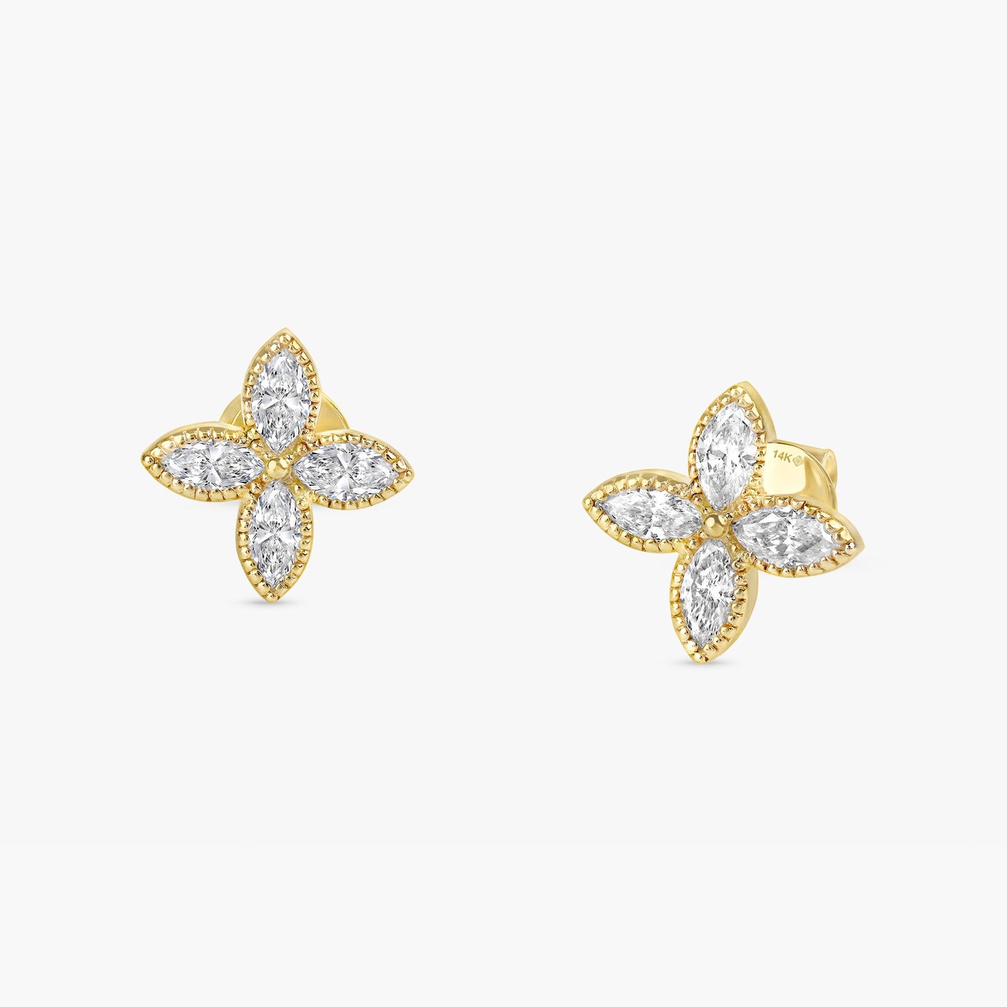 1.0 CT Round Bezel Solitaire Lab Grown Diamond Earrings