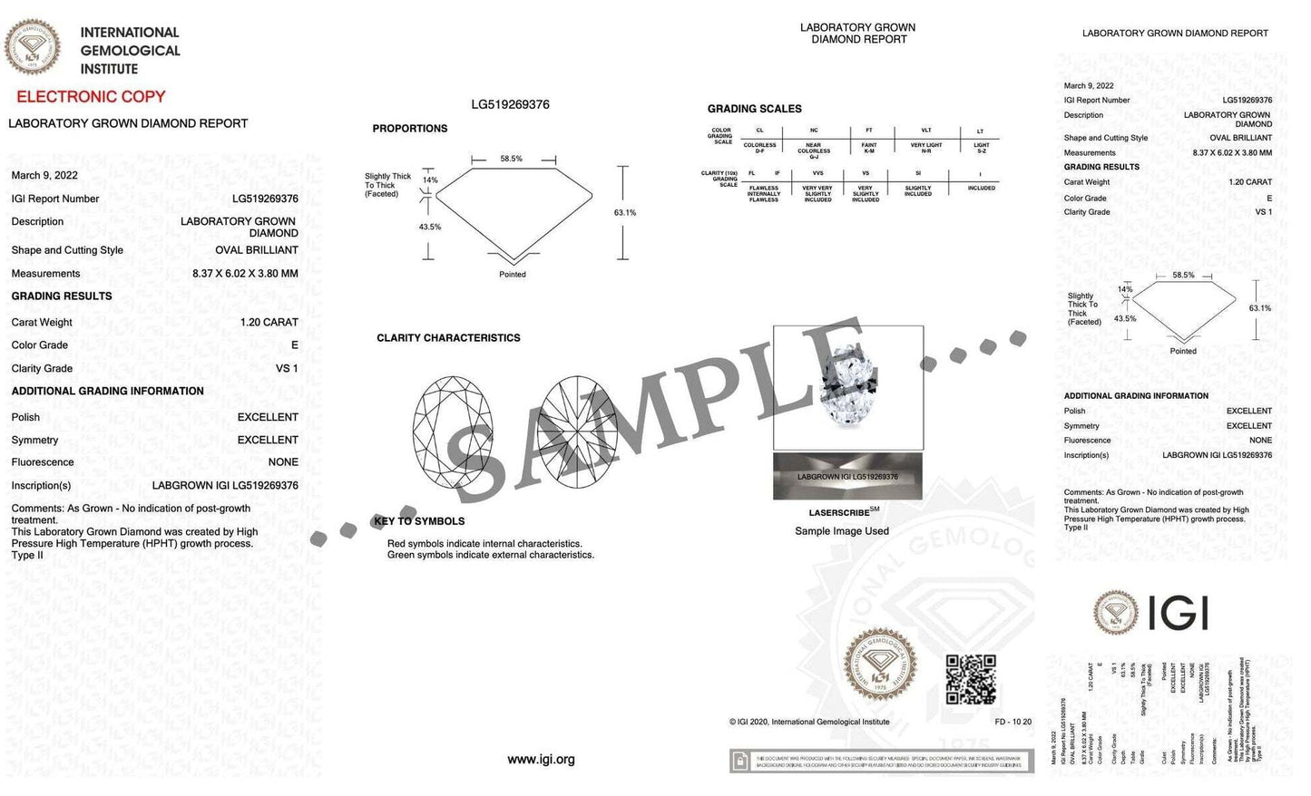 Sample Diamond Certificate