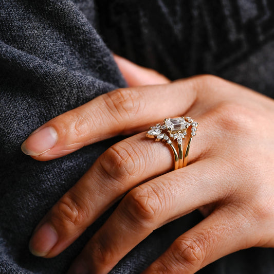 3.0 CT Round Pave Lab Grown Diamond Bridal Set