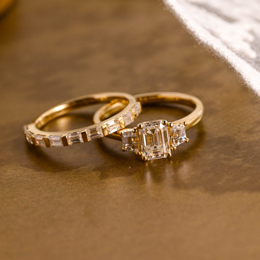 3.0 CT Round Pave Lab Grown Diamond Bridal Set