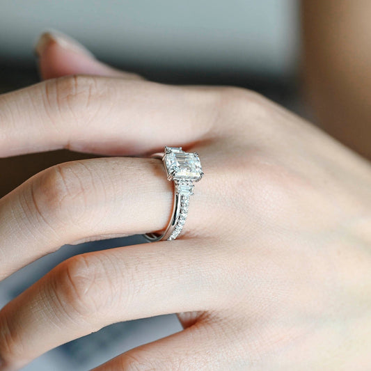 3.0 CT Round Pave Lab Grown Diamond Bridal Set