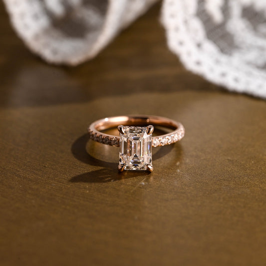 2 CT Round Three Stones Lab Grown Diamond Engagement Ring