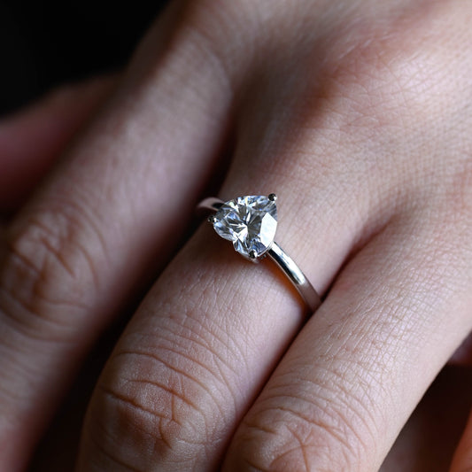2 CT Round Three Stones Lab Grown Diamond Engagement Ring