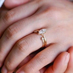 3.0 CT Round Pave Lab Grown Diamond Bridal Set