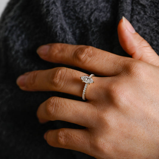 2 CT Round Three Stones Lab Grown Diamond Engagement Ring