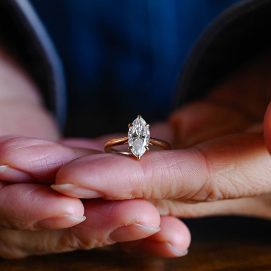 2 CT Round Three Stones Lab Grown Diamond Engagement Ring
