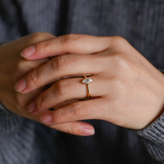 2 CT Round Three Stones Lab Grown Diamond Engagement Ring