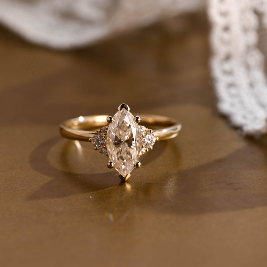 2 CT Round Three Stones Lab Grown Diamond Engagement Ring