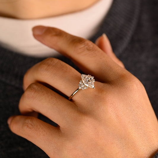 2 CT Round Three Stones Lab Grown Diamond Engagement Ring