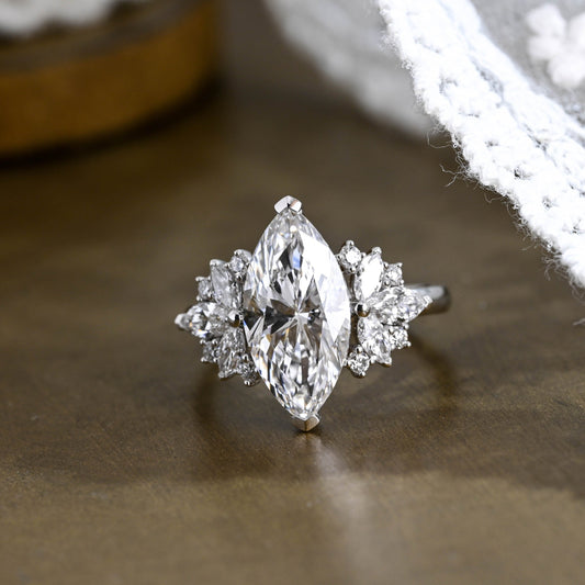 2 CT Round Three Stones Lab Grown Diamond Engagement Ring