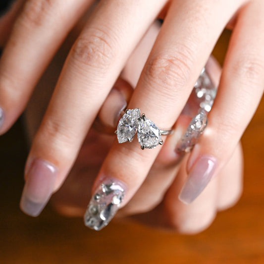 2 CT Round Three Stones Lab Grown Diamond Engagement Ring