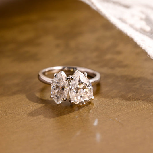2 CT Round Three Stones Lab Grown Diamond Engagement Ring