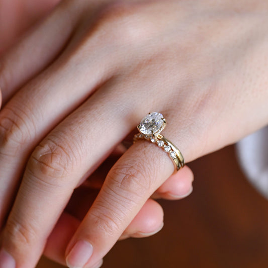 3.0 CT Round Pave Lab Grown Diamond Bridal Set