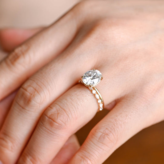 3.0 CT Round Pave Lab Grown Diamond Bridal Set