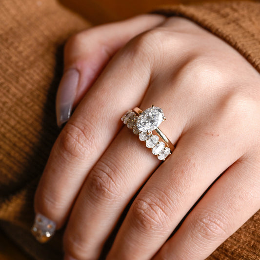 3.0 CT Round Pave Lab Grown Diamond Bridal Set