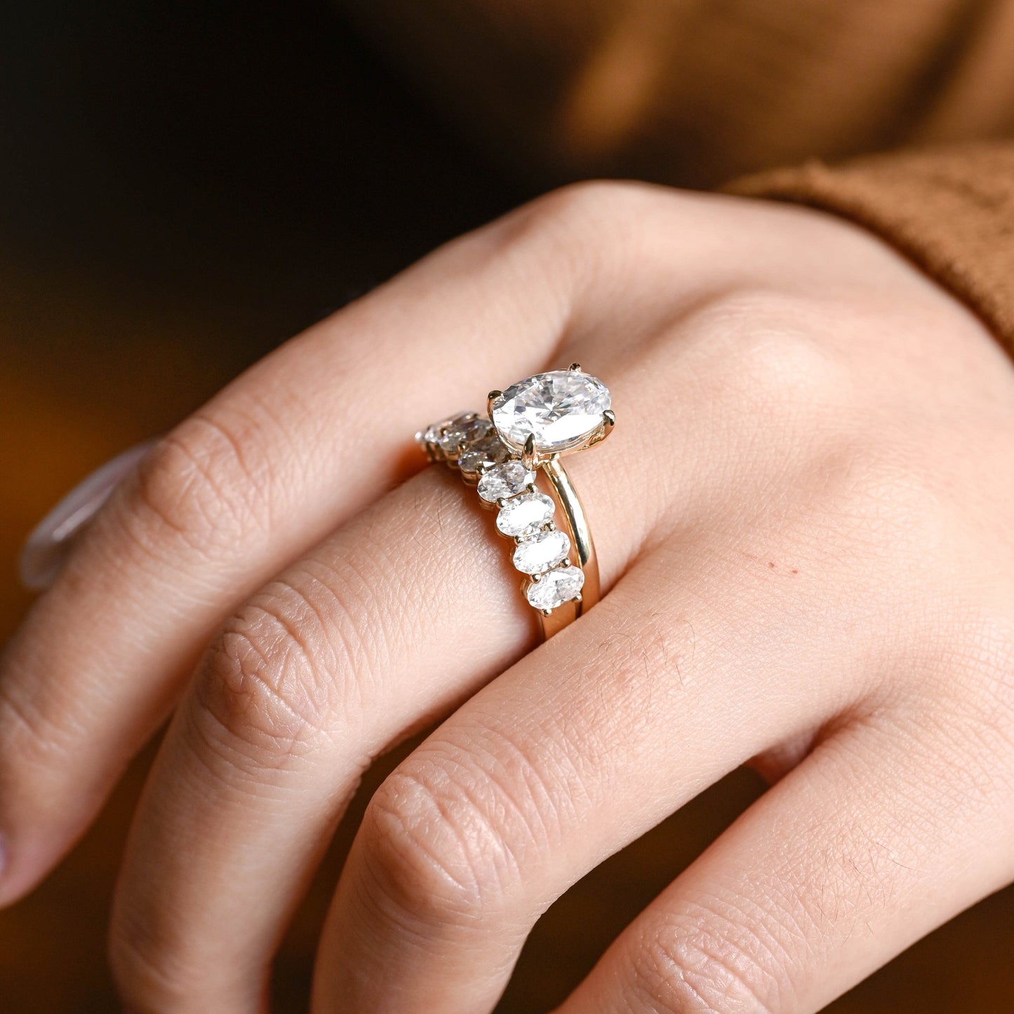 3.0 CT Round Pave Lab Grown Diamond Bridal Set