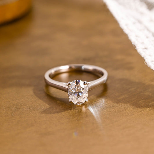 2 CT Round Three Stones Lab Grown Diamond Engagement Ring