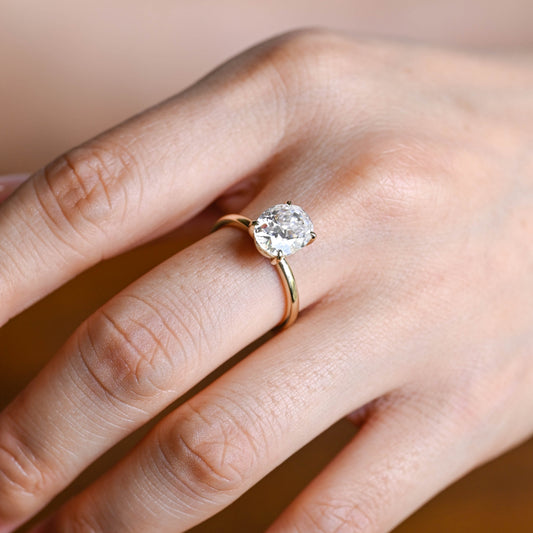 2 CT Round Three Stones Lab Grown Diamond Engagement Ring