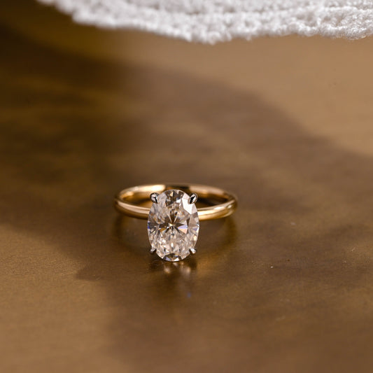 2 CT Round Three Stones Lab Grown Diamond Engagement Ring