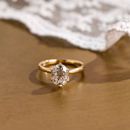 2 CT Round Three Stones Lab Grown Diamond Engagement Ring