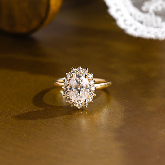 2 CT Round Three Stones Lab Grown Diamond Engagement Ring