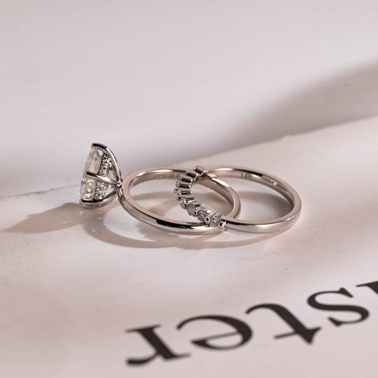 3.0 CT Round Pave Lab Grown Diamond Bridal Set