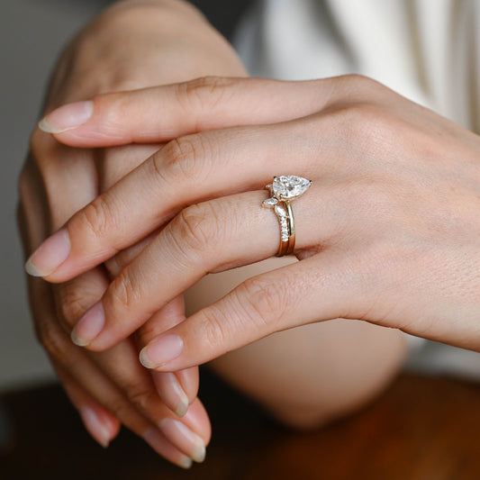 3.0 CT Round Pave Lab Grown Diamond Bridal Set