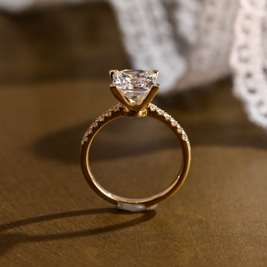 2 CT Round Three Stones Lab Grown Diamond Engagement Ring