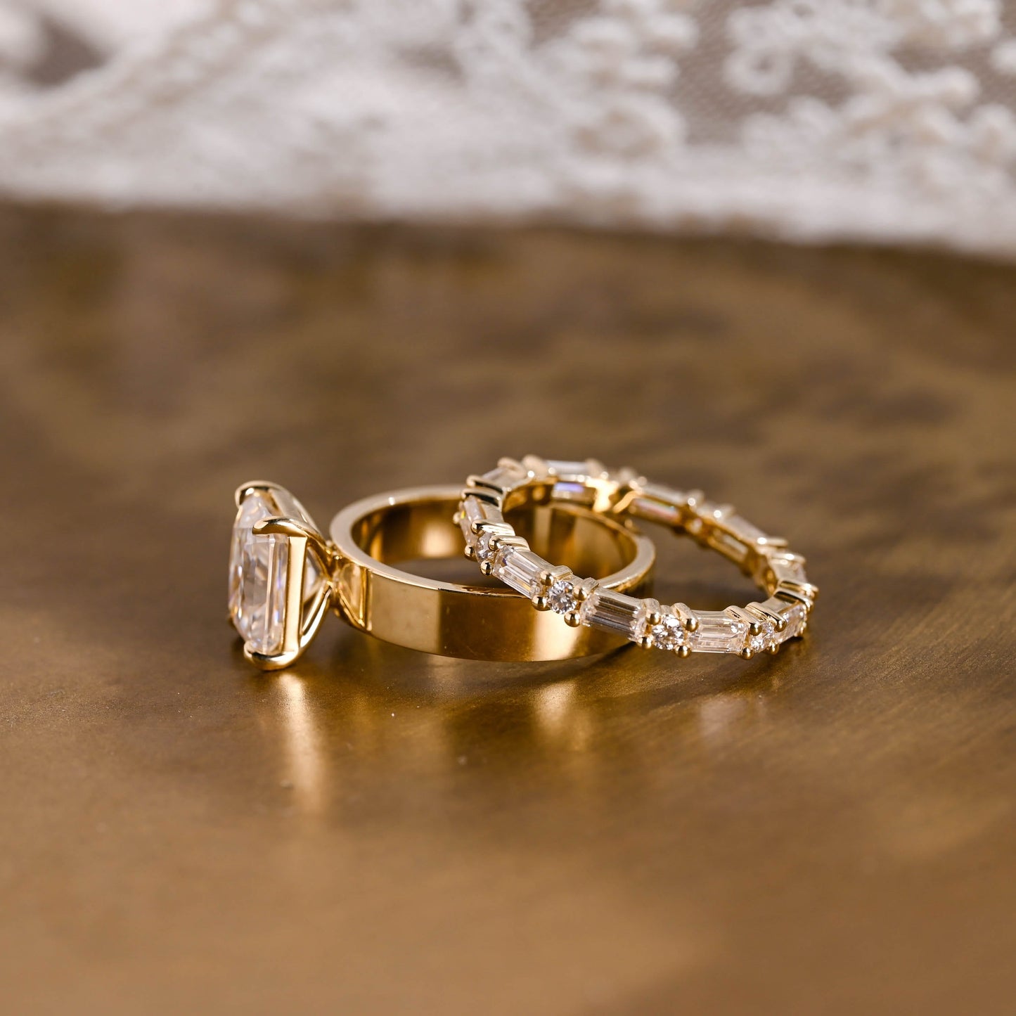3.0 CT Round Pave Lab Grown Diamond Bridal Set