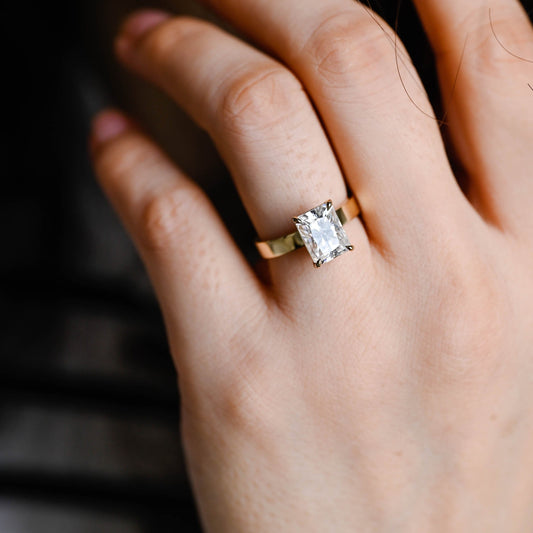2 CT Round Three Stones Lab Grown Diamond Engagement Ring
