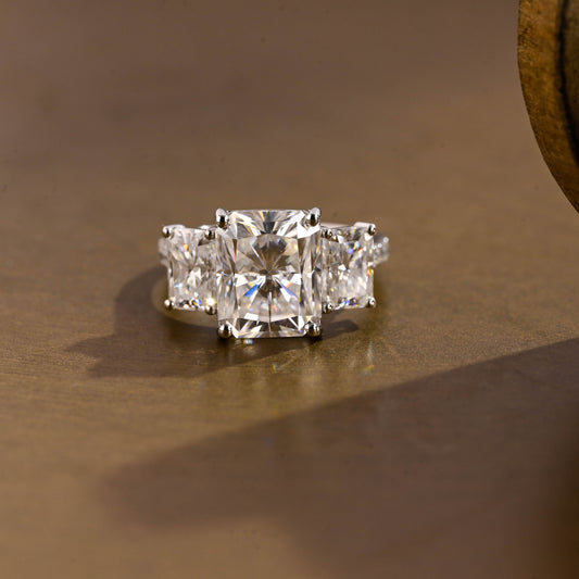 2 CT Round Three Stones Lab Grown Diamond Engagement Ring