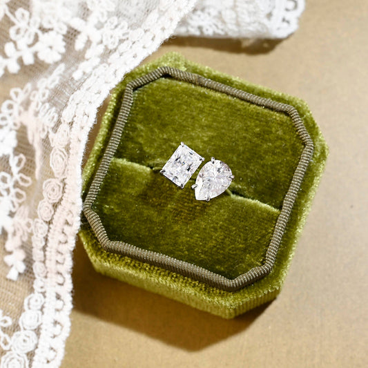 2 CT Round Three Stones Lab Grown Diamond Engagement Ring